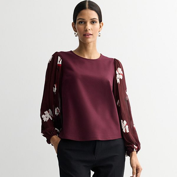 Женский топ с рукавами-фонариками Nine West, Plum Kiki Floral
Женский топ с рукавами-фонариками Nine West, Plum Kiki Floral