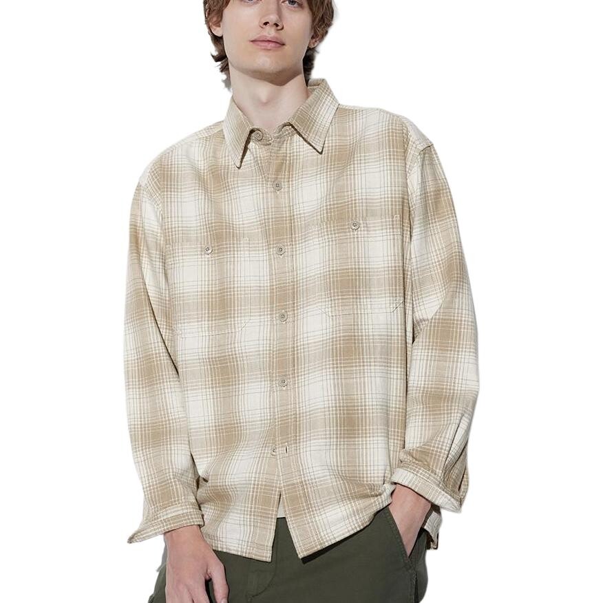 Рубашка мужская бежевая Uniqlo, бежевый
Рубашка мужская бежевая Uniqlo, бежевый
