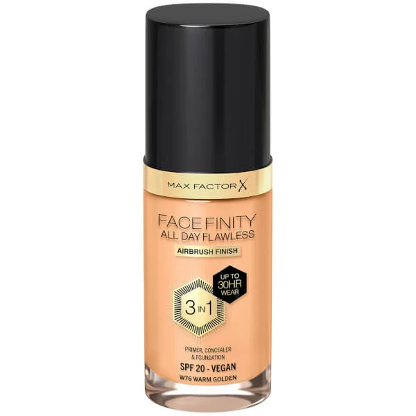 Facefinity безупречный веганский тональный крем 3 в 1 на весь день Max Factor, 30 мл., цвет w76 - warm golden
Facefinity безупречный веганский тональный крем 3 в 1 на весь день Max Factor, 30 мл., цвет w76 - warm golden
