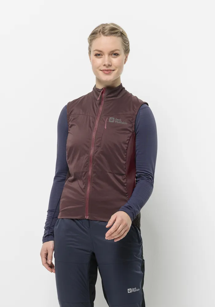Функциональный жилет Jack Wolfskin "MOROBBIA ALPHA VEST W", бордовый 
Функциональный жилет Jack Wolfskin "MOROBBIA ALPHA VEST W", бордовый