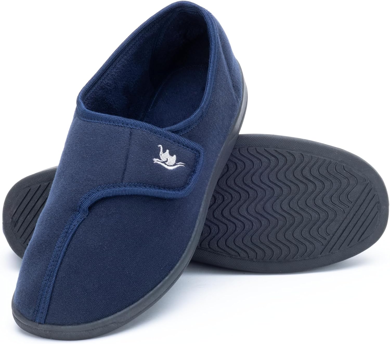 Мужские регулируемые тапочки с обхватом 80D из мемори-пены для диабетиков, при отеках, артрите, для пожилых людей, для использования дома и на улице, с противоскользящей подошвой Happy Touch, синий
Мужские регулируемые тапочки с обхватом 80D из мемори-пены для диабетиков, при отеках, артрите, для пожилых людей, для использования дома и на улице, с противоскользящей подошвой Happy Touch, синий