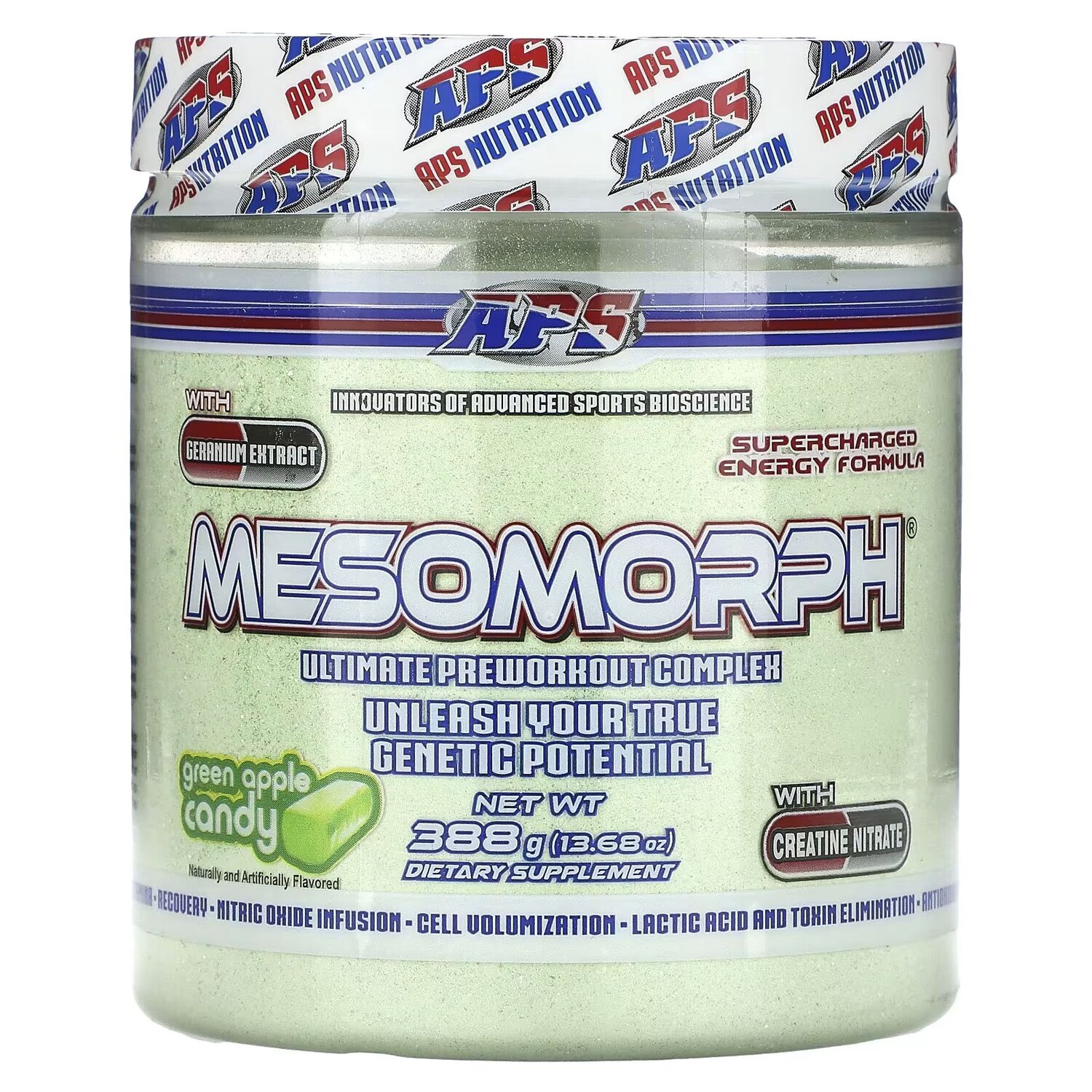 Mesomorph, Конфеты из зеленого яблока, 13,68 унции (388 г) Aps
Mesomorph, Конфеты из зеленого яблока, 13,68 унции (388 г) Aps