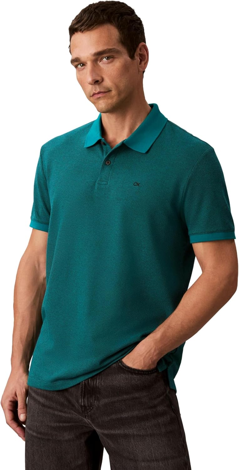 Мужская жаккардовая рубашка-поло Calvin Klein Refined, Deep Lake
Мужская жаккардовая рубашка-поло Calvin Klein Refined, Deep Lake