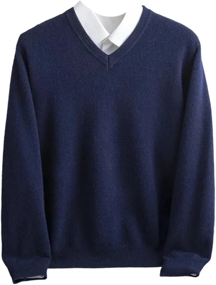 Премиальный пуловер из мериносовой шерсти с V-образным вырезом для мужчин
Премиальный пуловер из мериносовой шерсти с V-образным вырезом для мужчин