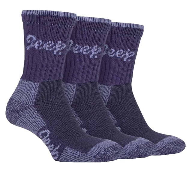 Terrain 3 пары хлопковых женских походных носков Jeep, фиолетовый
Terrain 3 пары хлопковых женских походных носков Jeep, фиолетовый