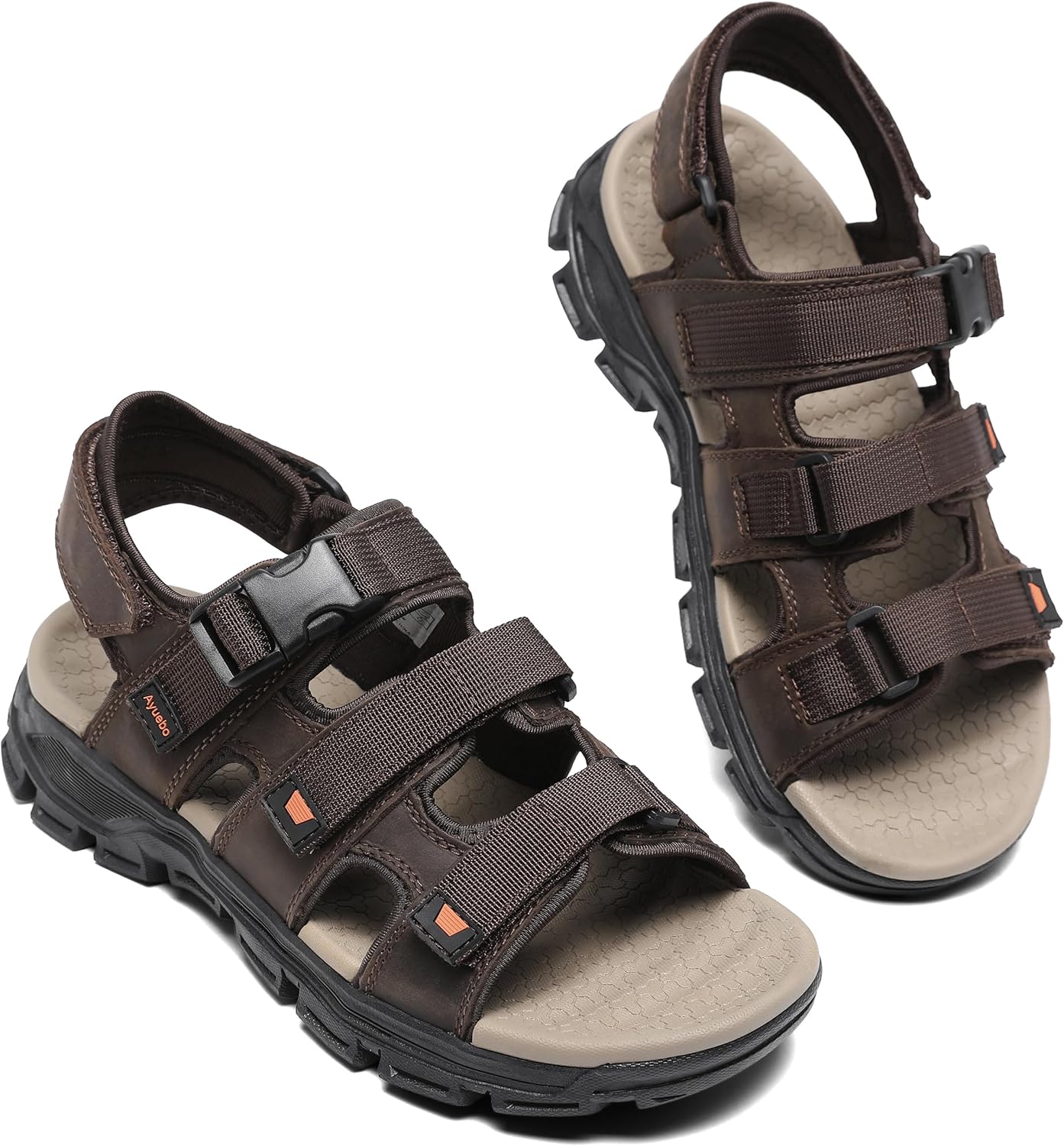 Спортивные сандалии для мужчин с открытым носком, прогулочные сандалии для активного отдыха, походные сандалии с противоскользящей подошвой и регулируемым ремешком для летнего пляжа Ayuebo, коричневый
Спортивные сандалии для мужчин с открытым носком, прогулочные сандалии для активного отдыха, походные сандалии с противоскользящей подошвой и регулируемым ремешком для летнего пляжа Ayuebo, коричневый
