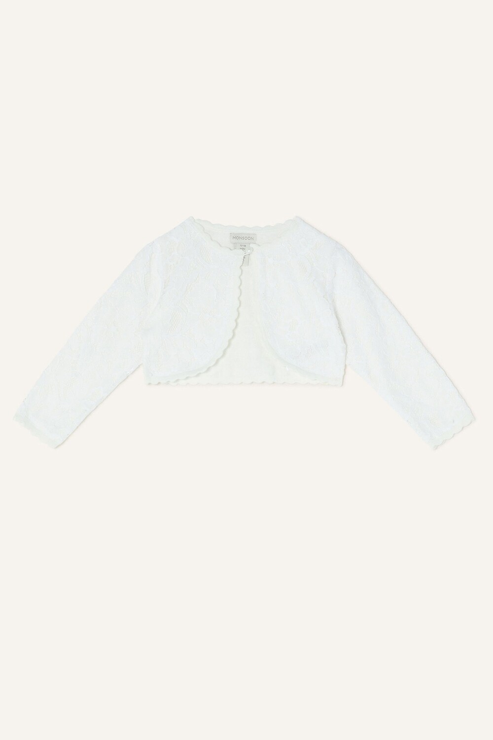 Детский кружевной кардиган Monsoon, бежевый 
Детский кружевной кардиган Monsoon, бежевый