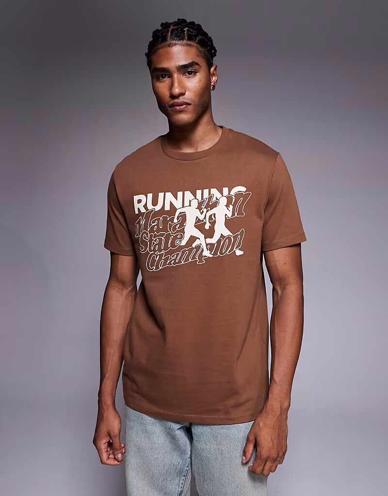 Футболка со спортивной графикой коричневого цвета Asos Design, Коричневый, Футболка со спортивной графикой коричневого цвета Asos Design
Футболка со спортивной графикой коричневого цвета Asos Design, Коричневый, Футболка со спортивной графикой коричневого цвета Asos Design