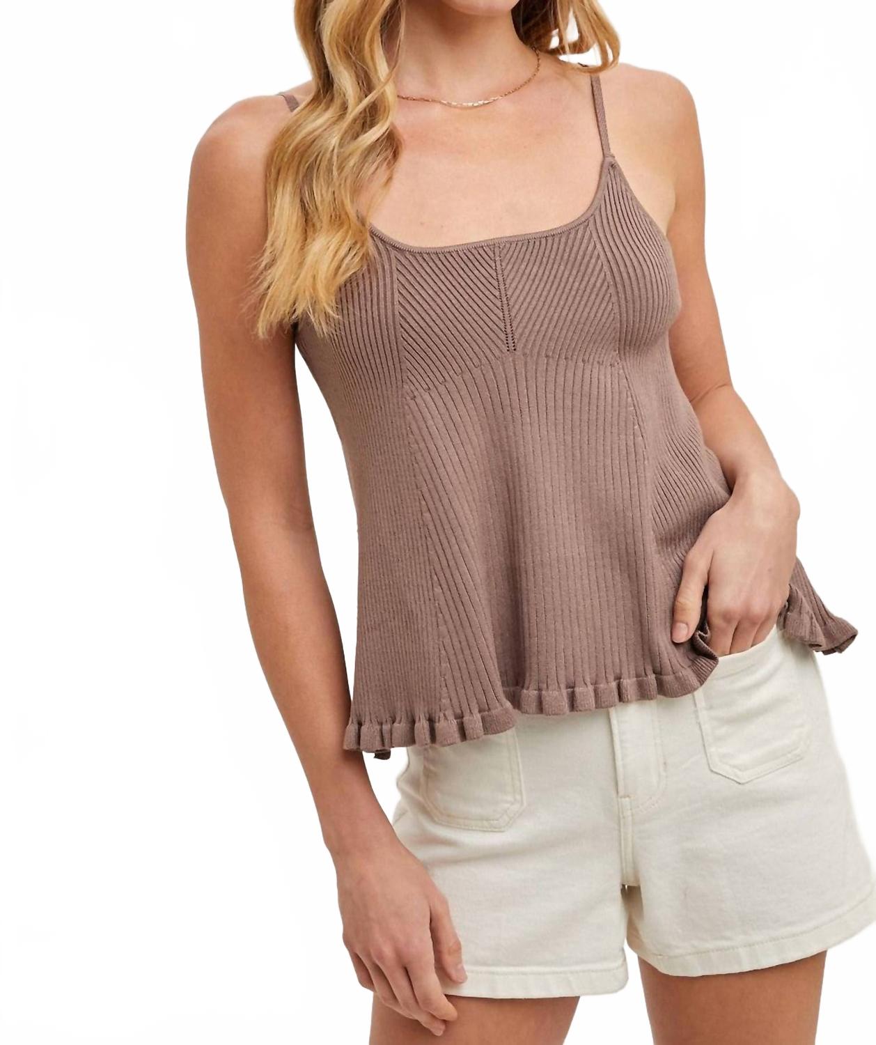 Топ с оборками по подолу и регулируемым ремешком, цвет «гриб» BluIvy, Mushroom
Топ с оборками по подолу и регулируемым ремешком, цвет «гриб» BluIvy, Mushroom