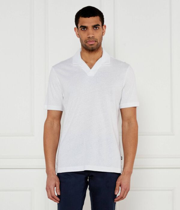 Рубашка поло Regular fit Boss, белый 
Рубашка поло Regular fit Boss, белый