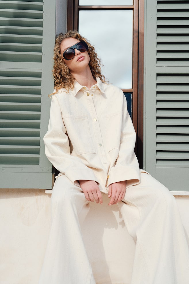 Джинсовая блузка без застежек H&M, бежевый
Джинсовая блузка без застежек H&M, бежевый