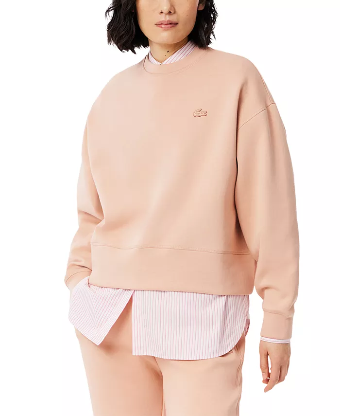 Женская толстовка с круглым вырезом и длинными рукавами с логотипом LACOSTE USA, коричневый 
Женская толстовка с круглым вырезом и длинными рукавами с логотипом LACOSTE USA, коричневый