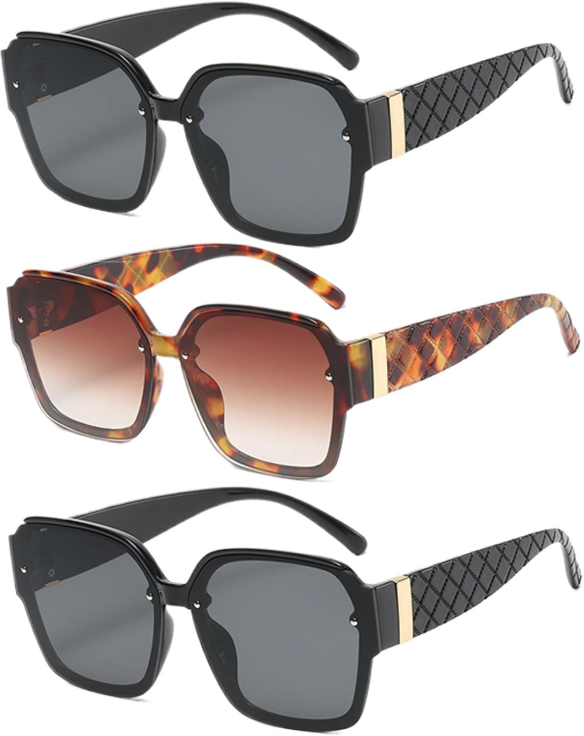 Солнцезащитные очки с защитой от УФ-излучения UV400 | Большая оправа, сетчатые дужки с градиентным переходом цвета | Для женщин и мужчин, для занятий спортом на открытом воздухе и вождения DSVIGF, 3pcs Z09
Солнцезащитные очки с защитой от УФ-излучения UV400 | Большая оправа, сетчатые дужки с градиентным переходом цвета | Для женщин и мужчин, для занятий спортом на открытом воздухе и вождения DSVIGF, 3pcs Z09