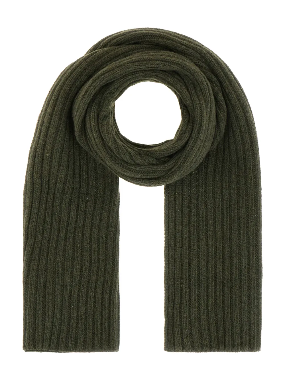 Шарф из рубчатой вязки с нашивкой-логотипом Peuterey, зеленый 
Шарф из рубчатой вязки с нашивкой-логотипом Peuterey, зеленый