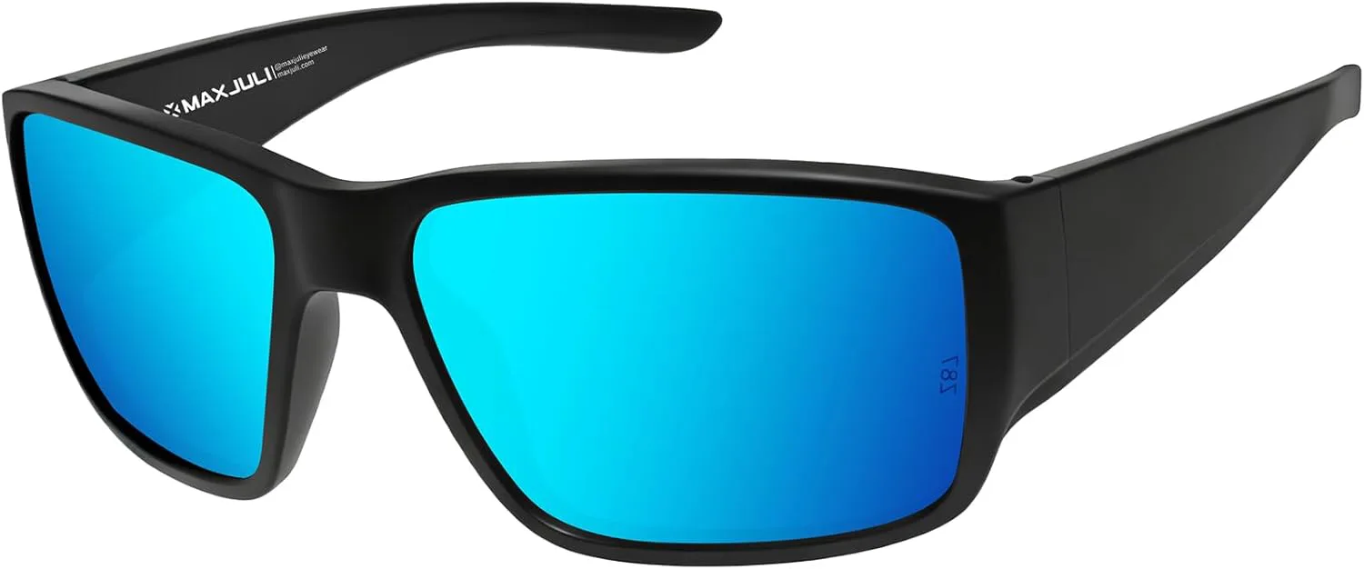 Солнцезащитные очки MAXJULI XL Z87 для мужчин с большой широкой головой, сверхлегкие, из материала TR90, с защитой от УФ-излучения UV400, модель Z8245, Black/Blue
Солнцезащитные очки MAXJULI XL Z87 для мужчин с большой широкой головой, сверхлегкие, из материала TR90, с защитой от УФ-излучения UV400, модель Z8245, Black/Blue
