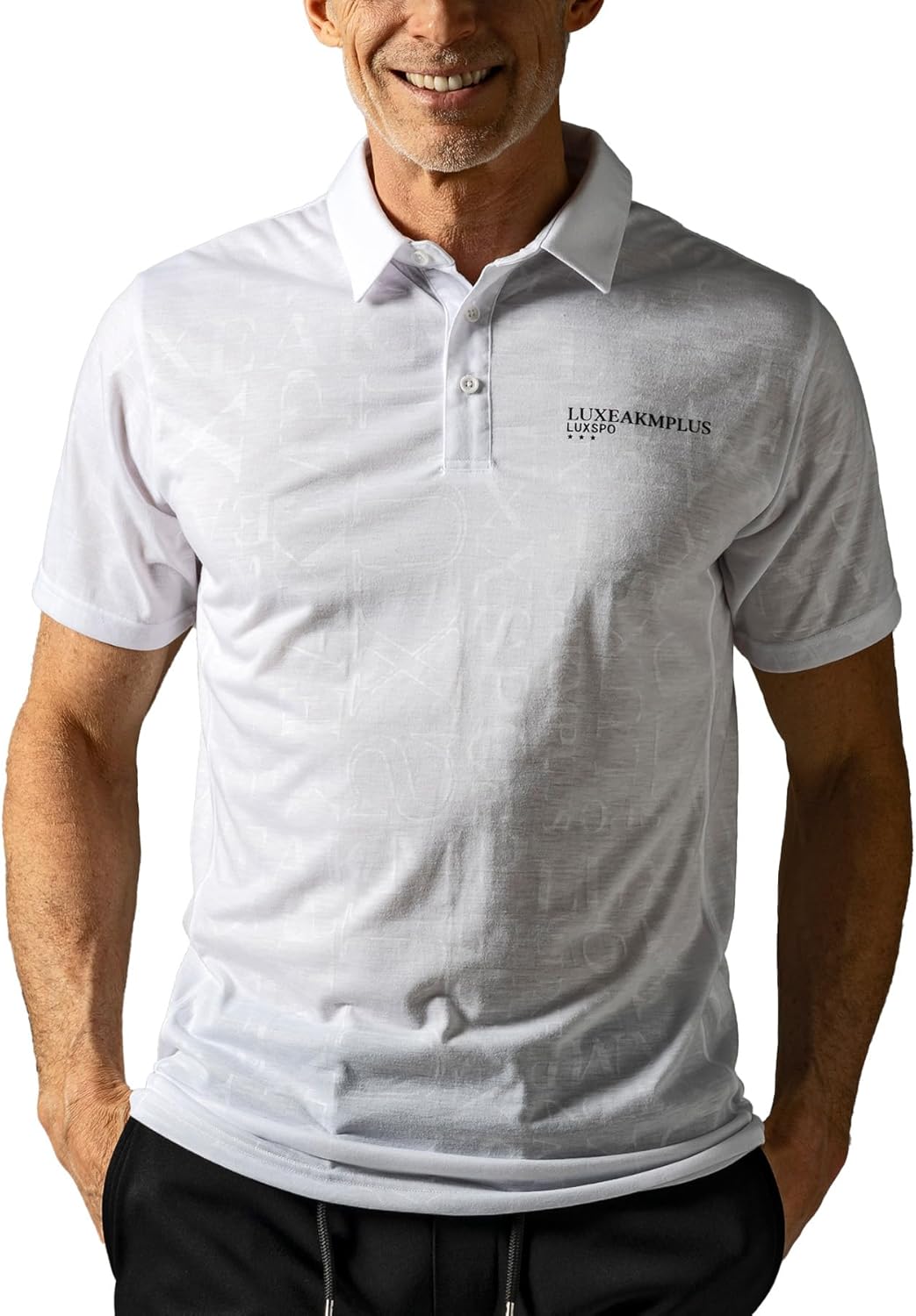 Мужская поло-рубашка с коротким рукавом и логотипом LUXEAKMPLUS, белый
Мужская поло-рубашка с коротким рукавом и логотипом LUXEAKMPLUS, белый