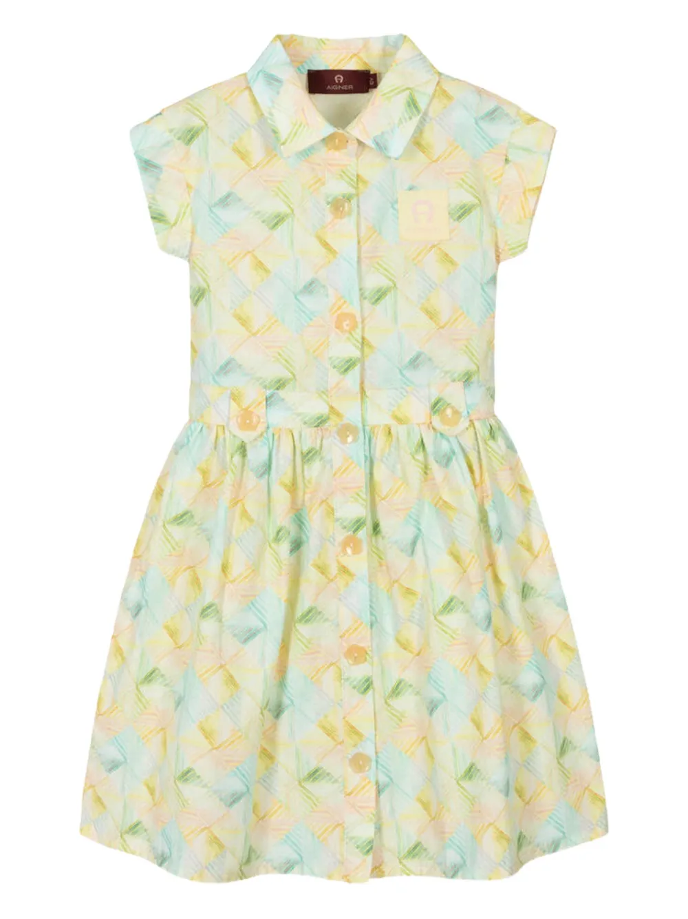 Клетчатое платье с короткими рукавами Aigner Kids, желтый
Клетчатое платье с короткими рукавами Aigner Kids, желтый