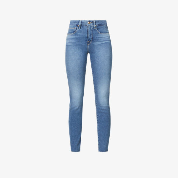 Джинсы скинни Good Legs из смесового хлопка с высокой посадкой и органическим хлопком Good American, синий
Джинсы скинни Good Legs из смесового хлопка с высокой посадкой и органическим хлопком Good American, синий