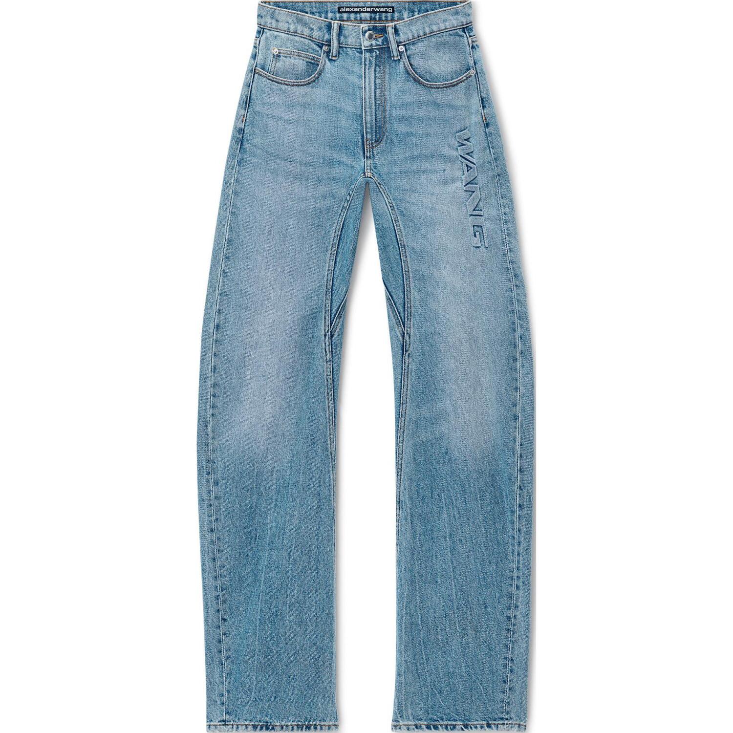 Джинсы с тисненым логотипом Alexander Wang, светло-голубые
Джинсы с тисненым логотипом Alexander Wang, светло-голубые