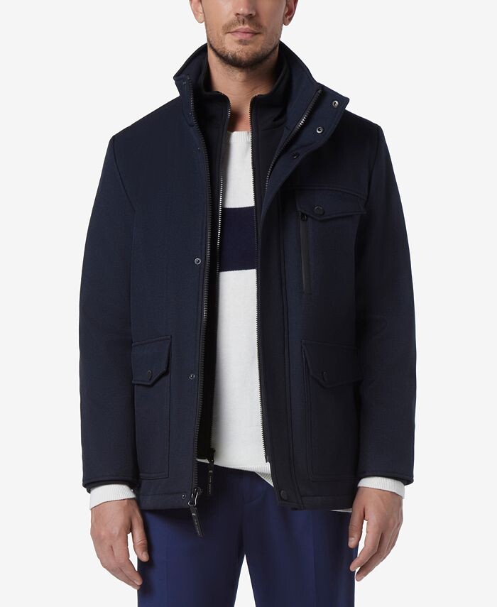 Мужская куртка Hoyt из мягкого материала с узором «гусиные лапки» и съемным нагрудником Marc New York, синий
Мужская куртка Hoyt из мягкого материала с узором «гусиные лапки» и съемным нагрудником Marc New York, синий