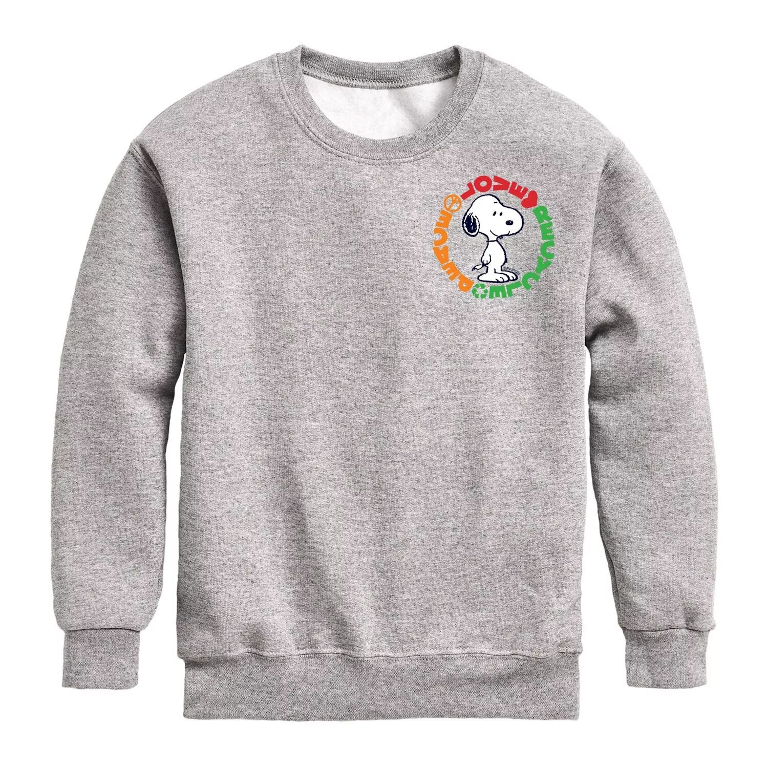 Толстовка из флиса с рисунком Peanuts Love Peace Recycle для мальчиков 8–20 лет Licensed Character, серый
Толстовка из флиса с рисунком Peanuts Love Peace Recycle для мальчиков 8–20 лет Licensed Character, серый