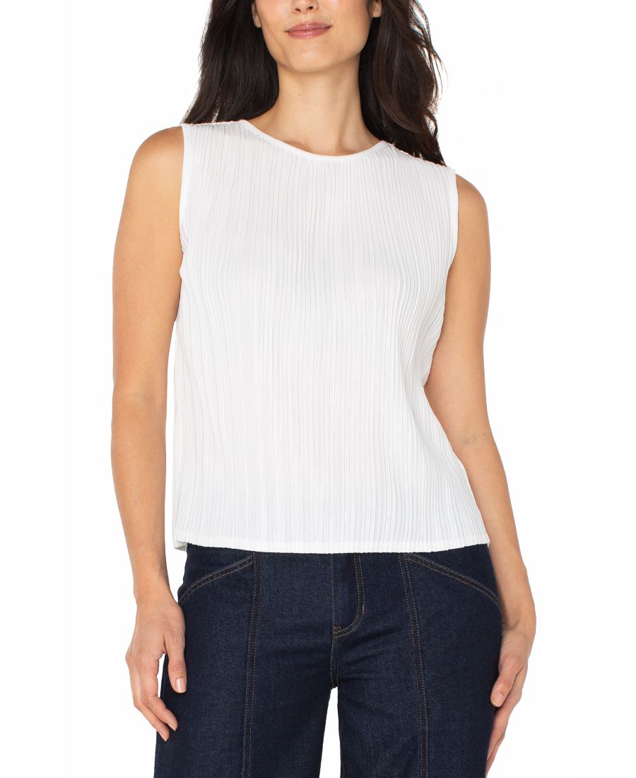 Женская трикотажная блузка без рукавов с круглым вырезом и плиссировкой, размеры PXS-XL Liverpool Los Angeles, Vintage White
Женская трикотажная блузка без рукавов с круглым вырезом и плиссировкой, размеры PXS-XL Liverpool Los Angeles, Vintage White