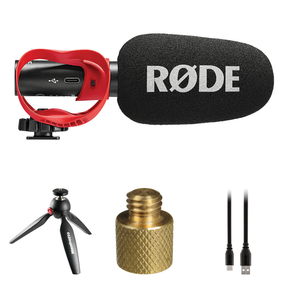 RODE VideoMic GO II-H аналоговый/USB микрофонный настольный комплект для компьютеров 
RODE VideoMic GO II-H аналоговый/USB микрофонный настольный комплект для компьютеров