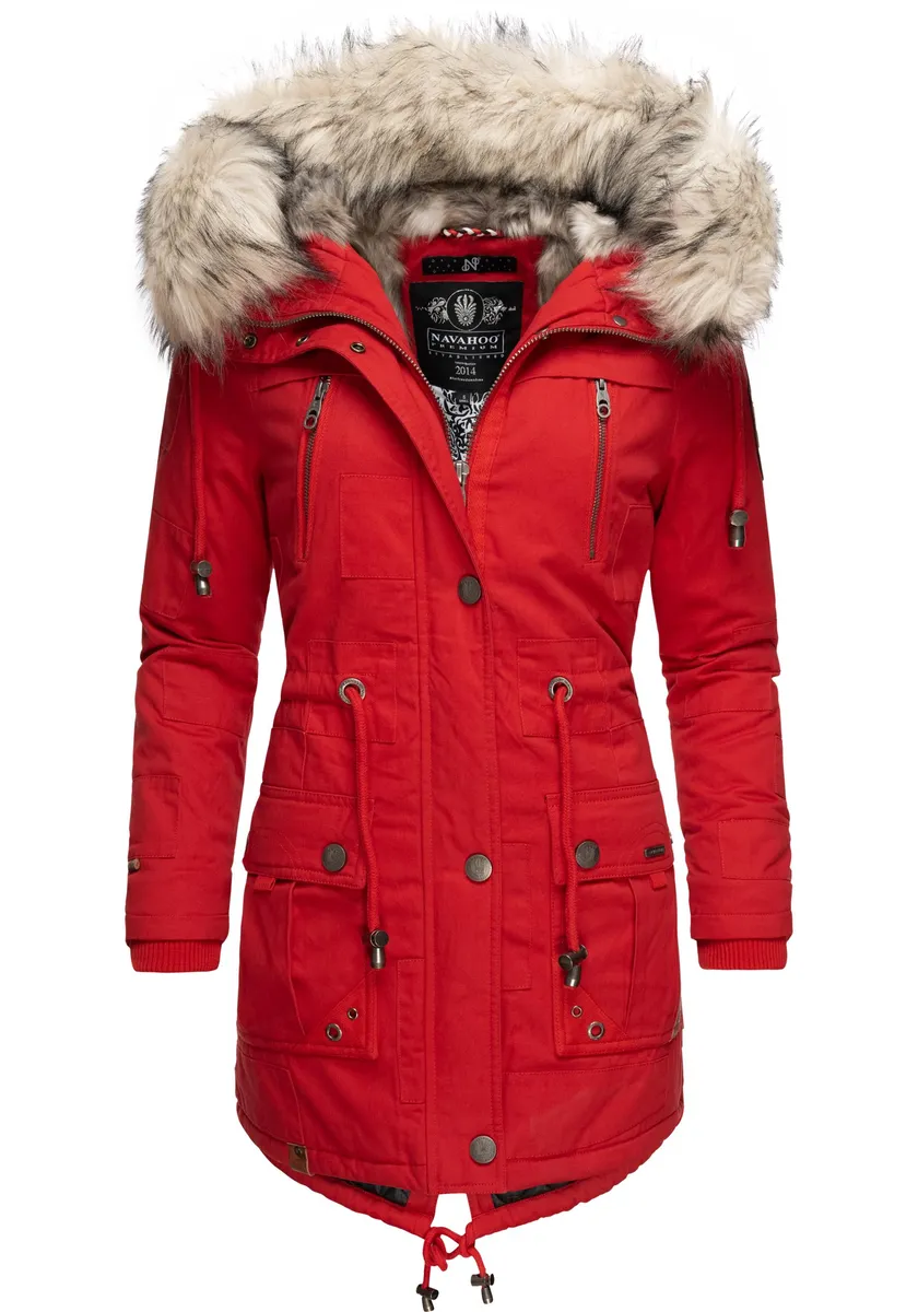 Зимнее пальто Navahoo "Honigfee", стильная хлопковая парка с капюшоном из искусственного меха, красный
Зимнее пальто Navahoo "Honigfee", стильная хлопковая парка с капюшоном из искусственного меха, красный
