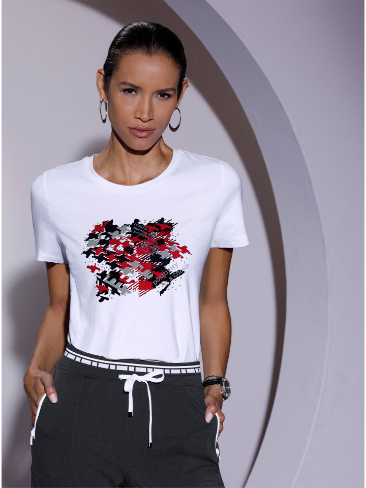 Рубашка с круглым вырезом в бело-красный принт creation L
Рубашка с круглым вырезом в бело-красный принт creation L