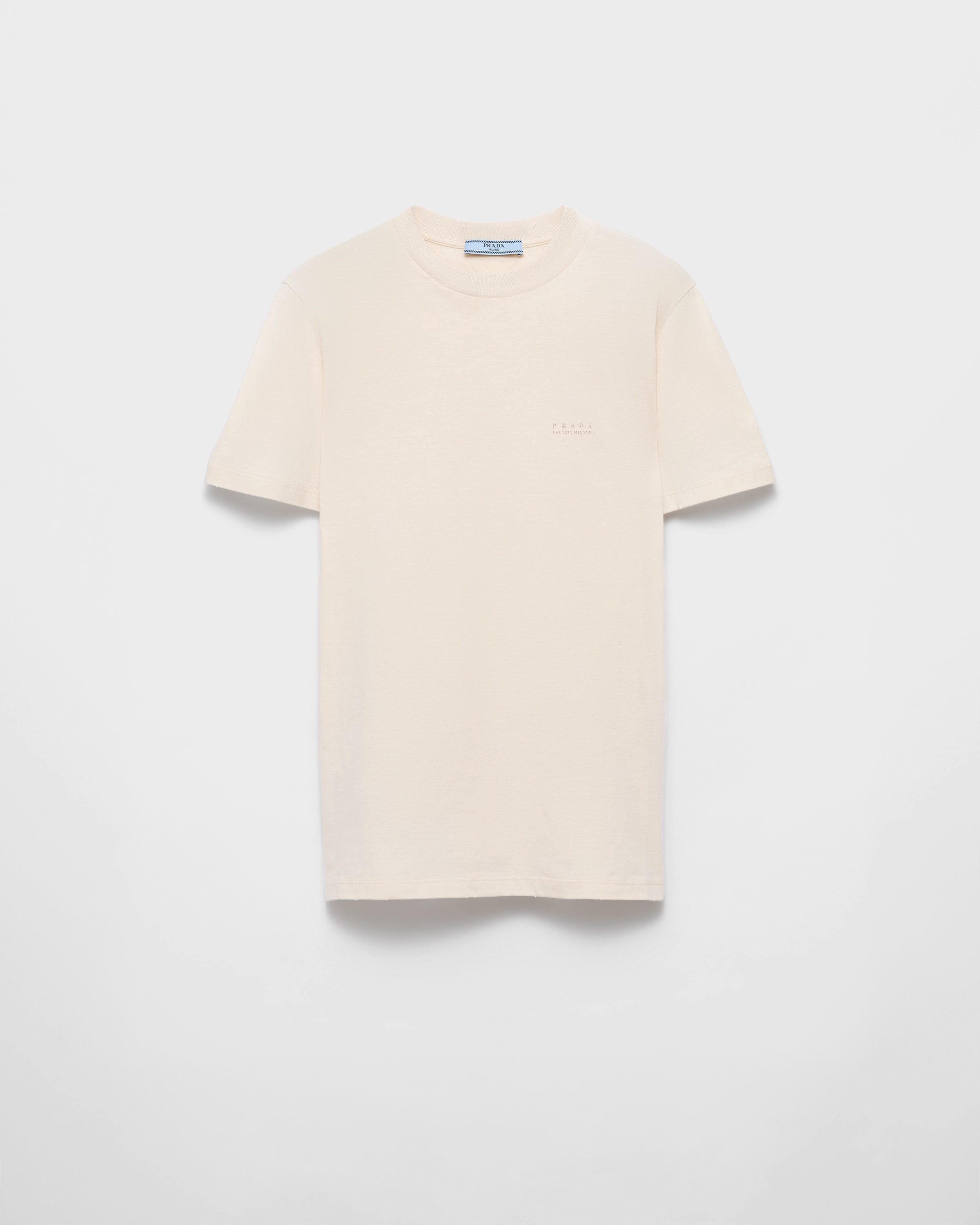 Футболка из хлопкового трикотажа Prada, мел
Футболка из хлопкового трикотажа Prada, мел