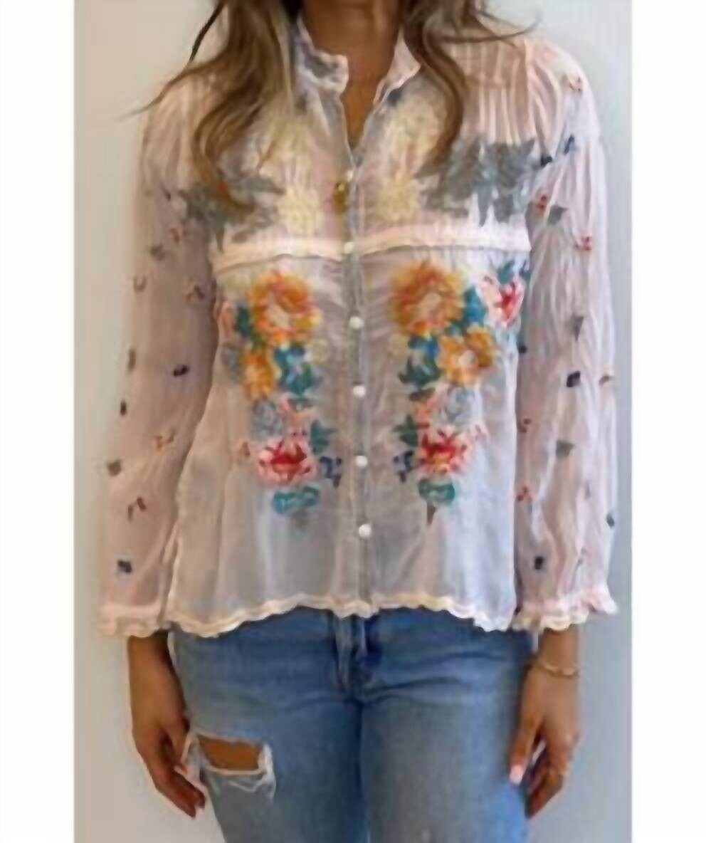 Блузка Ezra цвета Lily Johnny Was
Блузка Ezra цвета Lily Johnny Was