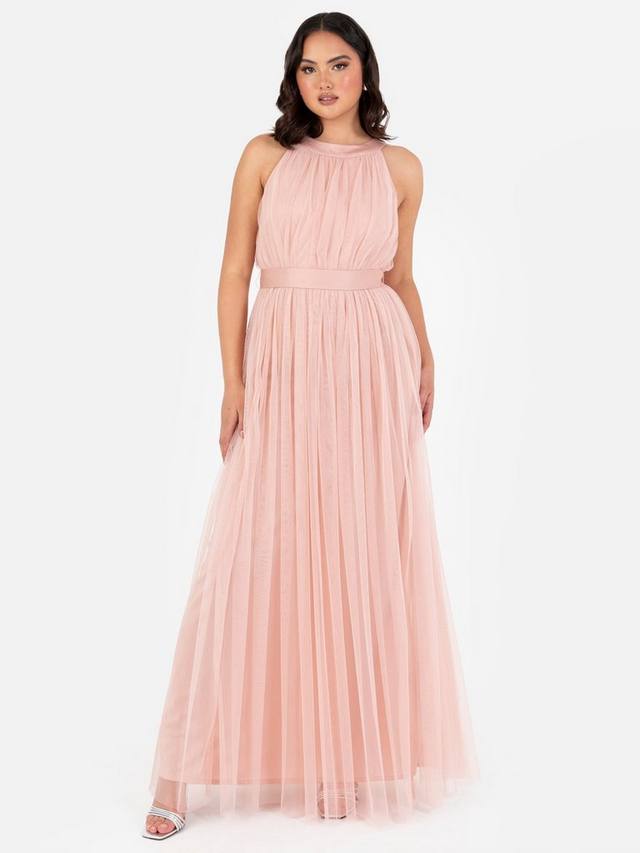 Фатиновое макси-платье с поясом-кушаком на бретелях Anaya With Love, цвет Peach Blush 
Фатиновое макси-платье с поясом-кушаком на бретелях Anaya With Love, цвет Peach Blush