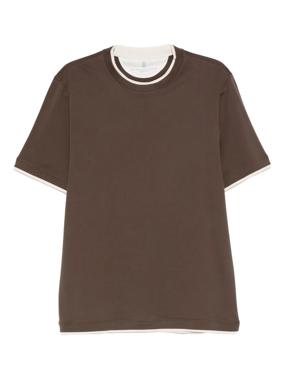 Футболка с круглым вырезом Brunello Cucinelli, коричневый
Футболка с круглым вырезом Brunello Cucinelli, коричневый