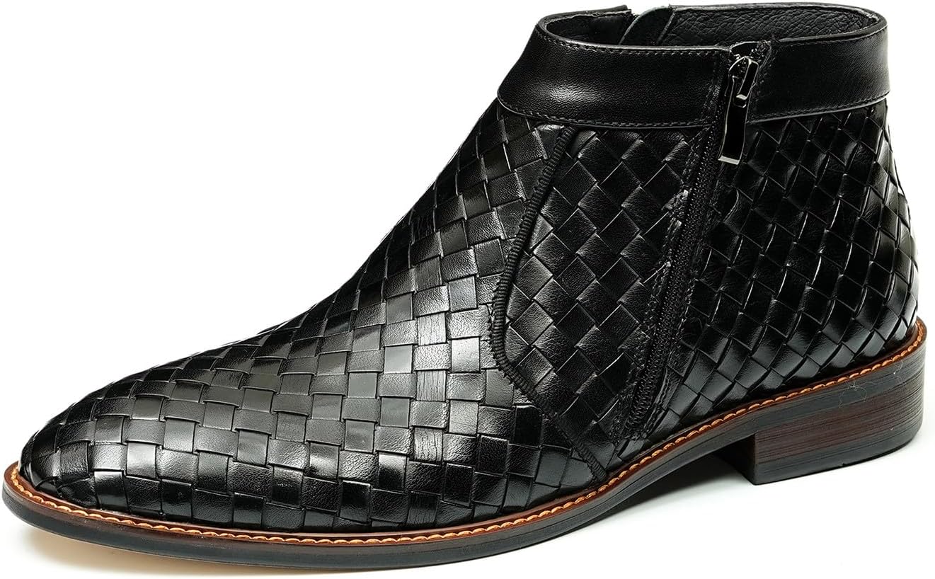 Мужские повседневные ботинки Santimon Mens Dress Chelsea - Ботинки-чукка на щиколотку из натуральной кожи с ручной плетеной отделкой и двойной молнией для моды, выпускного, свадебного смокинга и бизнеса, черный
Мужские повседневные ботинки Santimon Mens Dress Chelsea - Ботинки-чукка на щиколотку из натуральной кожи с ручной плетеной отделкой и двойной молнией для моды, выпускного, свадебного смокинга и бизнеса, черный