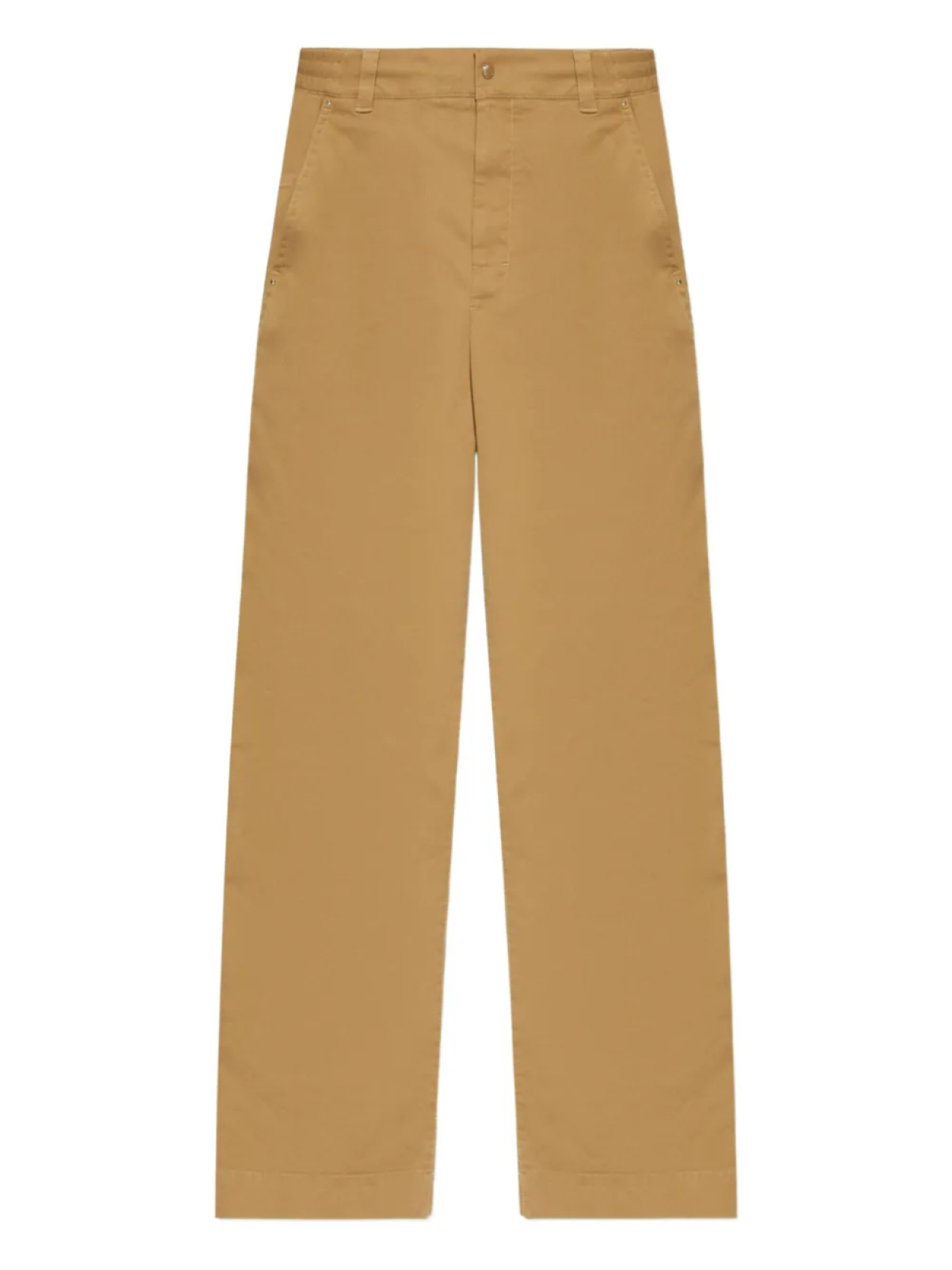 Брюки прямого кроя из хлопковой смеси Moncler, нейтральный 
Брюки прямого кроя из хлопковой смеси Moncler, нейтральный