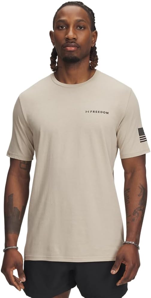 Мужская футболка с коротким рукавом с надписью «Freedom Banner» от Under Armour, (290) Desert Sand/Black, Черный, Мужская футболка с коротким рукавом с надписью «Freedom Banner» от Under Armour, (290) Desert Sand/Black
Мужская футболка с коротким рукавом с надписью «Freedom Banner» от Under Armour, (290) Desert Sand/Black, Черный, Мужская футболка с коротким рукавом с надписью «Freedom Banner» от Under Armour, (290) Desert Sand/Black