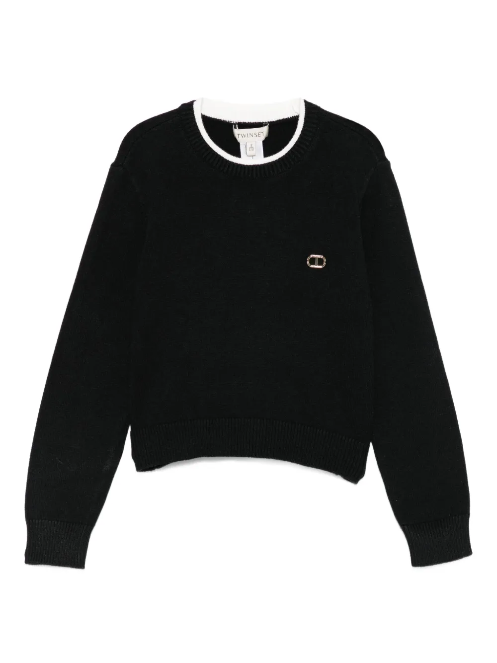 Свитер с круглым вырезом и логотипом TWINSET Kids, черный
Свитер с круглым вырезом и логотипом TWINSET Kids, черный