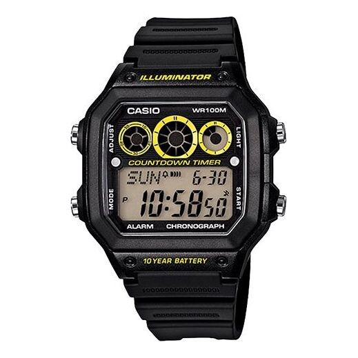 Часы CASIO Waterproof Sports Mens Black Digital, черный
Часы CASIO Waterproof Sports Mens Black Digital, черный