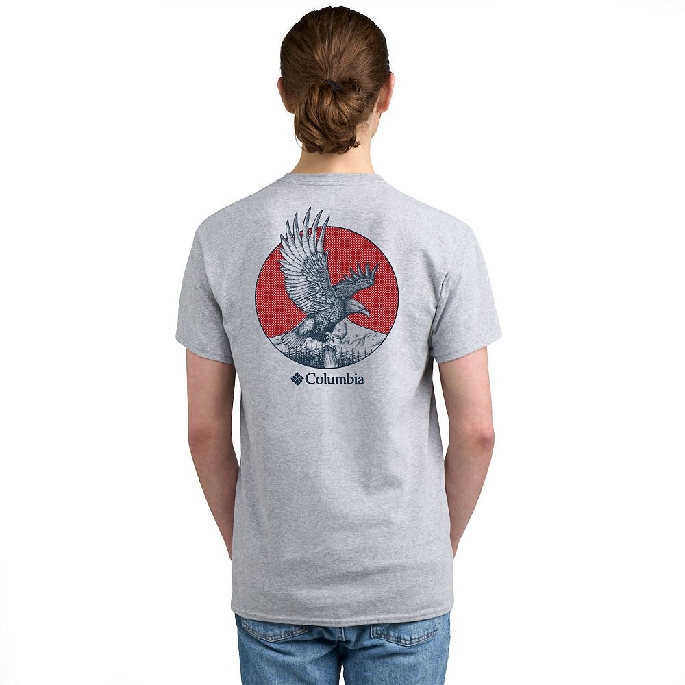 Мужская футболка с короткими рукавами и графическим принтом Columbia Americana Adventure, цвет Heather Gray Eagle
Мужская футболка с короткими рукавами и графическим принтом Columbia Americana Adventure, цвет Heather Gray Eagle