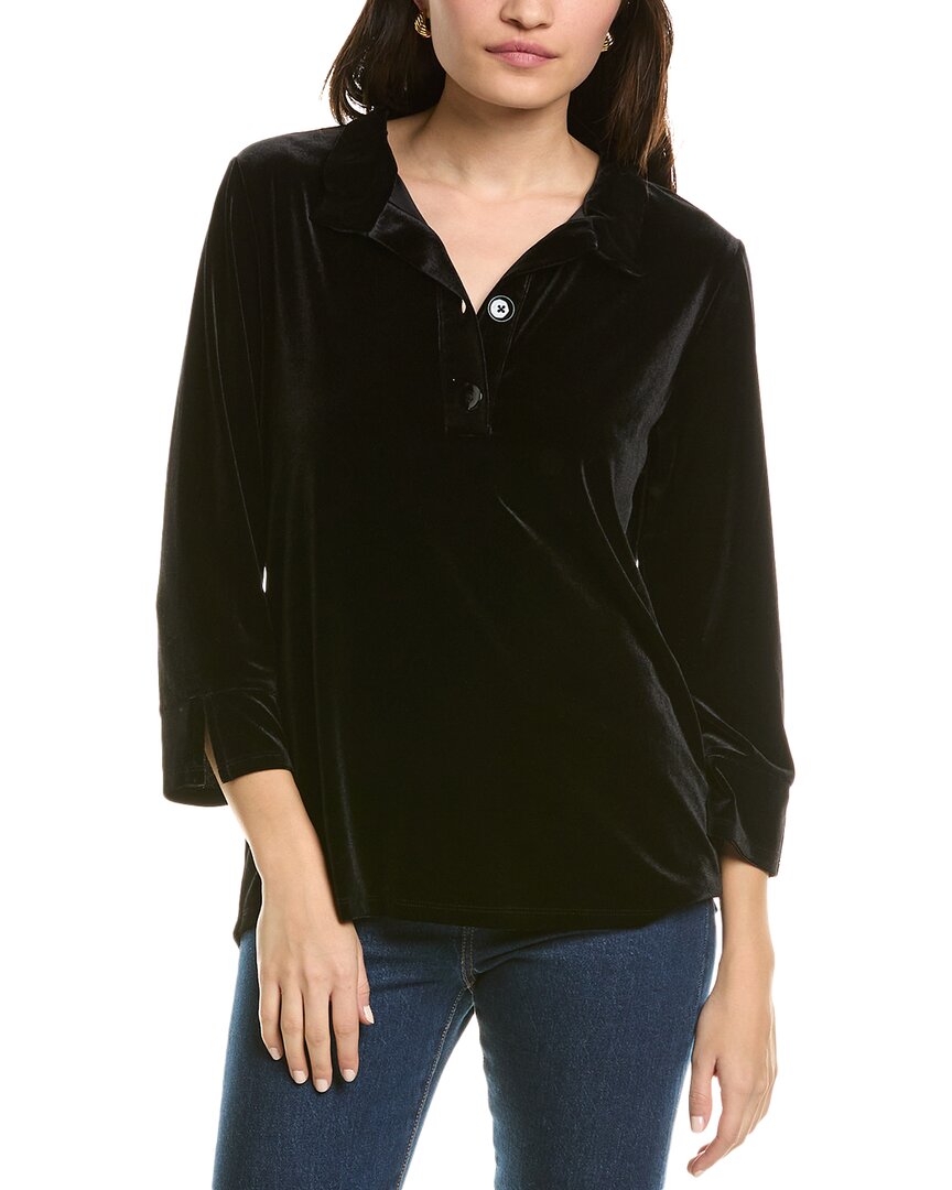 Рубашка с велюровым воротником Jones New York, черный
Рубашка с велюровым воротником Jones New York, черный