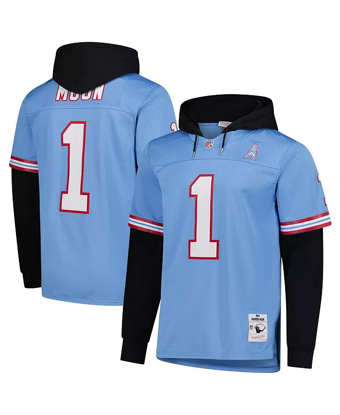 Мужская толстовка с капюшоном Warren Moon Legacy Jersey в светло-голубом цвете с именем и номером игрока Houston Oilers Mitchell & Ness
Мужская толстовка с капюшоном Warren Moon Legacy Jersey в светло-голубом цвете с именем и номером игрока Houston Oilers Mitchell & Ness