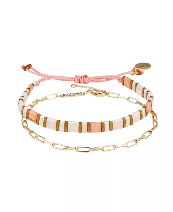 Комплект из позолоченной цепочки и розового браслета Unwritten, pink
Комплект из позолоченной цепочки и розового браслета Unwritten, pink