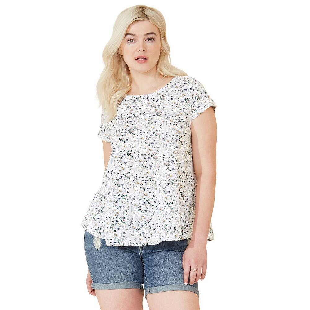 Женская трикотажная футболка трапециевидной формы Ellos больших размеров, цвет Floral Print
Женская трикотажная футболка трапециевидной формы Ellos больших размеров, цвет Floral Print