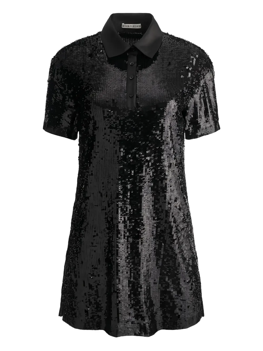 Мини-платье с пайетками и воротником Alice + Olivia, черный
Мини-платье с пайетками и воротником Alice + Olivia, черный