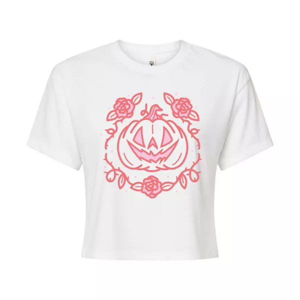 Молодежная кроп-футболка с кокетливым принтом "Тыквенная роза" Licensed Character, белый
Молодежная кроп-футболка с кокетливым принтом "Тыквенная роза" Licensed Character, белый