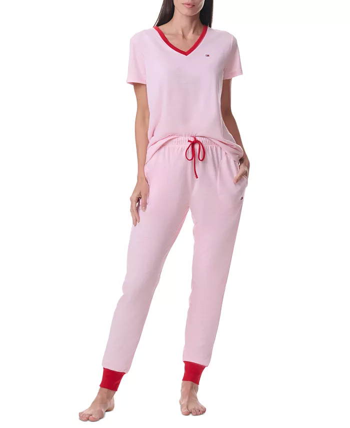 Женский комплект: футболка с коротким рукавом и принтом + джоггеры Tommy Hilfiger, мультиколор
Женский комплект: футболка с коротким рукавом и принтом + джоггеры Tommy Hilfiger, мультиколор