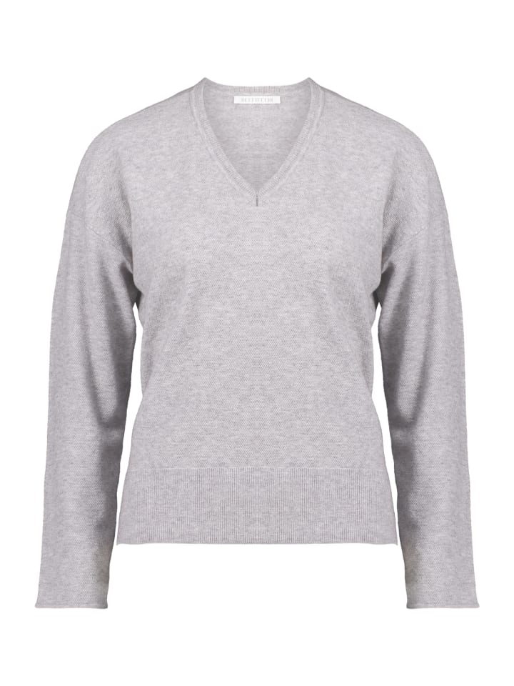 Вязаный свитер с V-образным вырезом цвета светло-серебристый меланж BETTY & CO
Вязаный свитер с V-образным вырезом цвета светло-серебристый меланж BETTY & CO