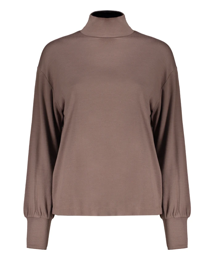 Шерстяной свитер с высоким воротником и сборками. Fabiana Filippi, коричневый
Шерстяной свитер с высоким воротником и сборками. Fabiana Filippi, коричневый