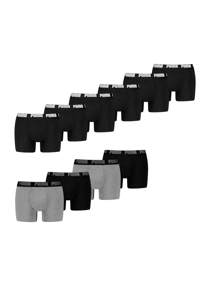 Трусы боксеры Puma Boxershorts PUMA MEN EVERYDAY BASIC BOXERS 10P, цвет Black Black/Black Grey 
Трусы боксеры Puma Boxershorts PUMA MEN EVERYDAY BASIC BOXERS 10P, цвет Black Black/Black Grey