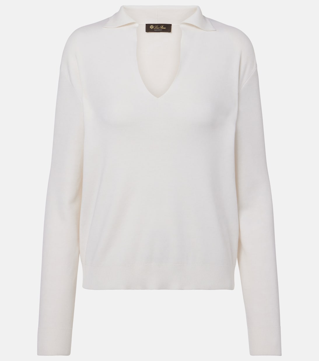 Шелковый и хлопковый поло свитер Loro Piana, Thrush
Шелковый и хлопковый поло свитер Loro Piana, Thrush